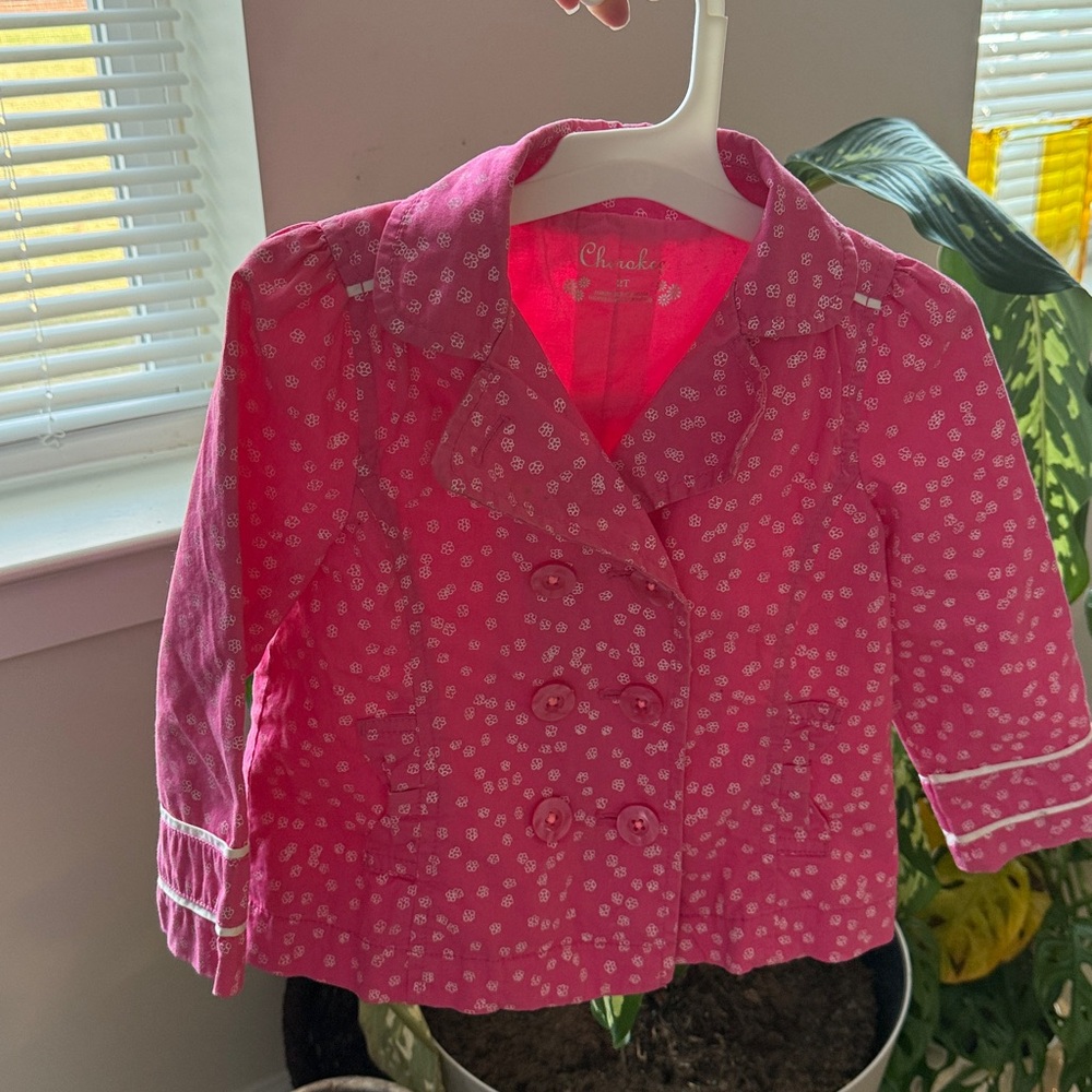 Pink Jacket with Floral Pattern 2T - Picture 1 of 8